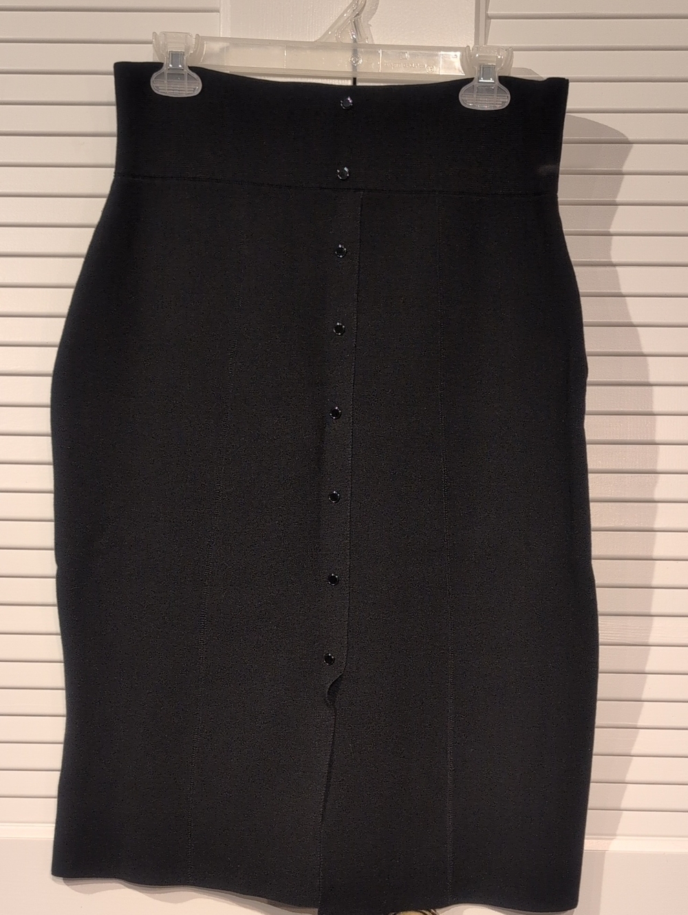 White House Black Market Black High-Waist Pencil Skirt Size L - Picture 2 of 6